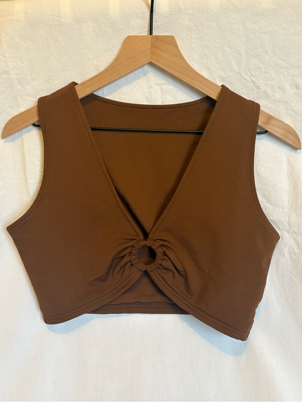 Sleeveless Deep V Crop Top